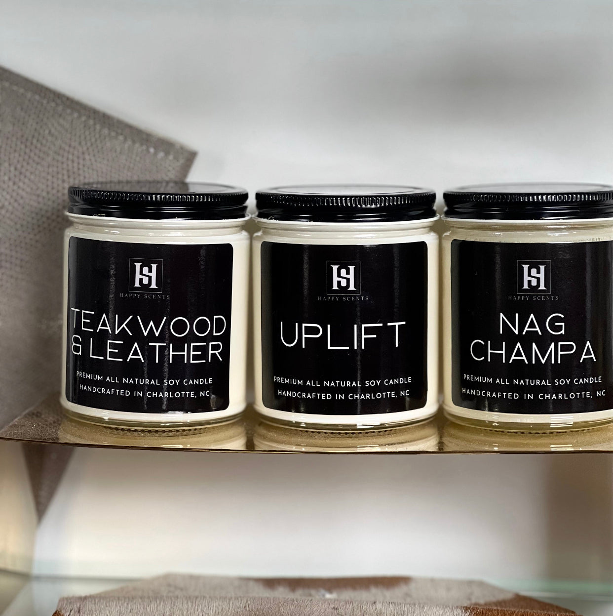 Teakwood & Leather Candle